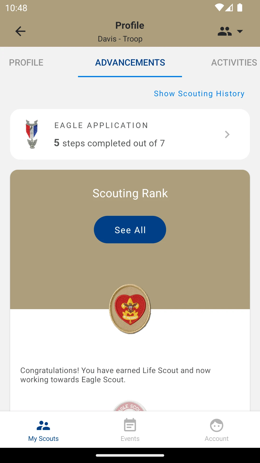 Scouting screenshot